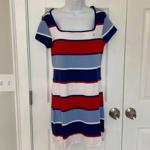 Tommy Jeans 100% Cotton Striped T-Shirt Dress